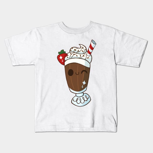 Chocolate Milkshake Kids T-Shirt by mimiranger